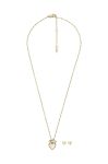 Кольє і сережки Fossil колір золотий (2778537)