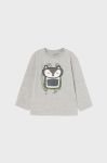 Дитячий бавовняний лонгслів Mayoral колір сірий з принтом (2490232)