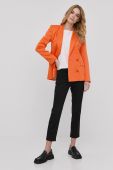Піджак Patrizia Pepe колір помаранчевий двобортний однотонна (2088988)