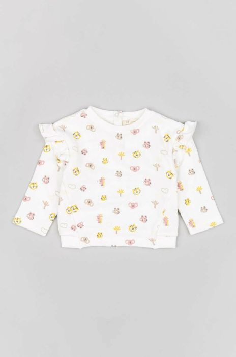 Лонгслів для немовлят zippy колір білий